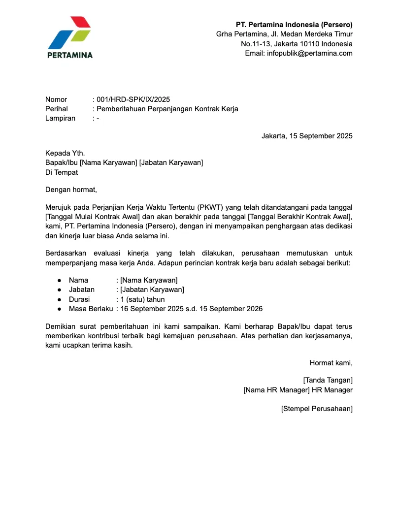 1. Contoh Surat Perpanjangan Kontrak Kerja Karyawan Swasta.webp