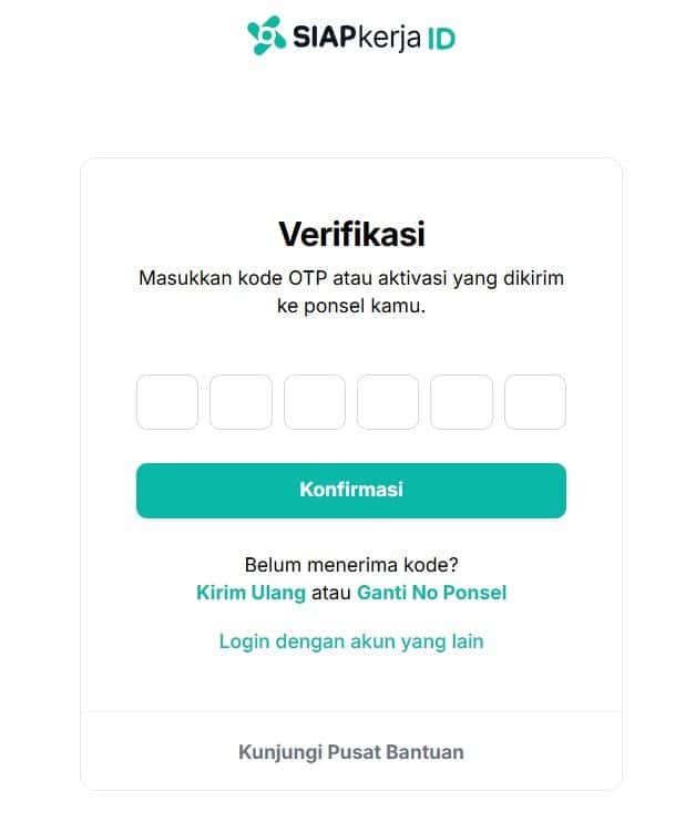 kirim kode otp magang nasional fresh graduate