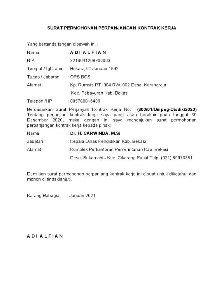 4. Contoh Surat Perpanjangan Kontrak Kerja di Instansi Pemerintah .jpg