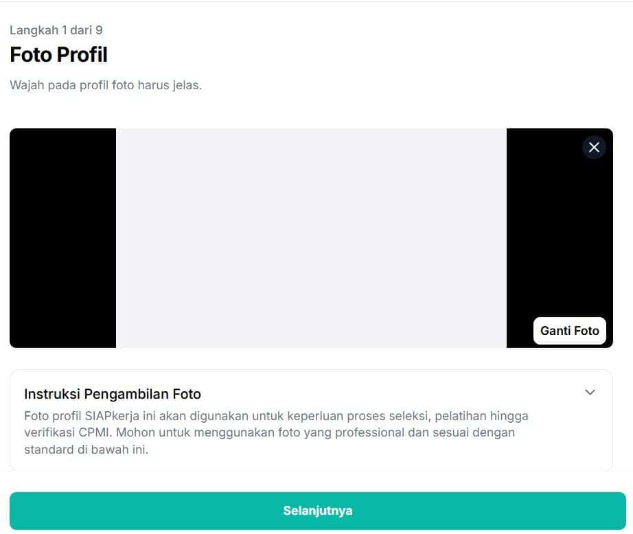 upload foto profil untuk magang nasional fresh graduate