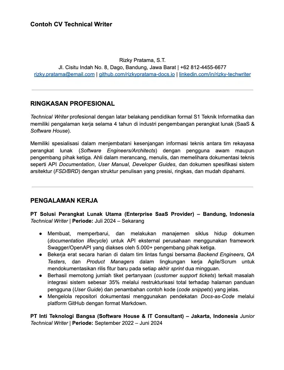 7. Contoh CV Technical Writer.webp