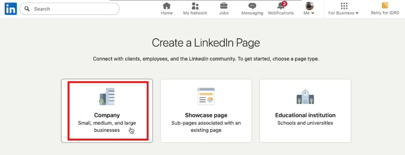 Cara Membuat Akun Perusahaan di LinkedIn (2).webp