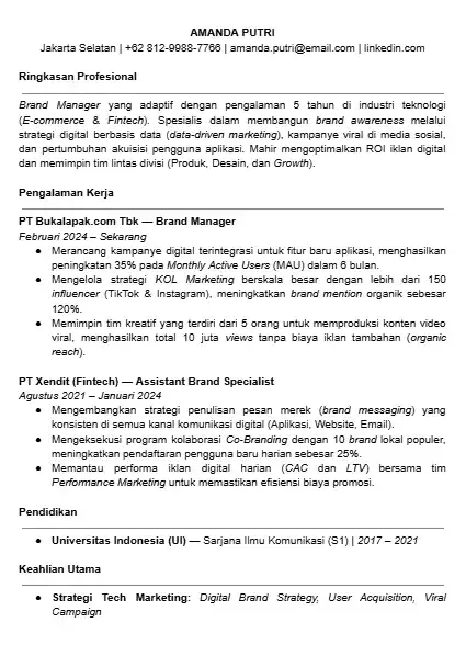 Contoh CV Brand Manager Startup  Tech Company.webp