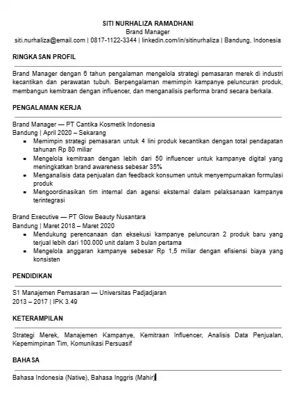 Contoh CV Brand Manager dalam Bahasa Indonesia.webp
