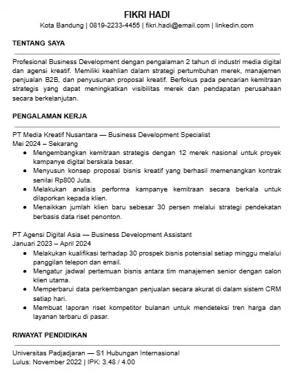 Contoh CV Business Development Word.webp