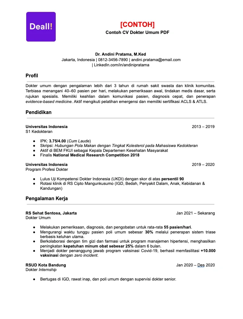 Contoh CV Dokter Umum PDF.webp