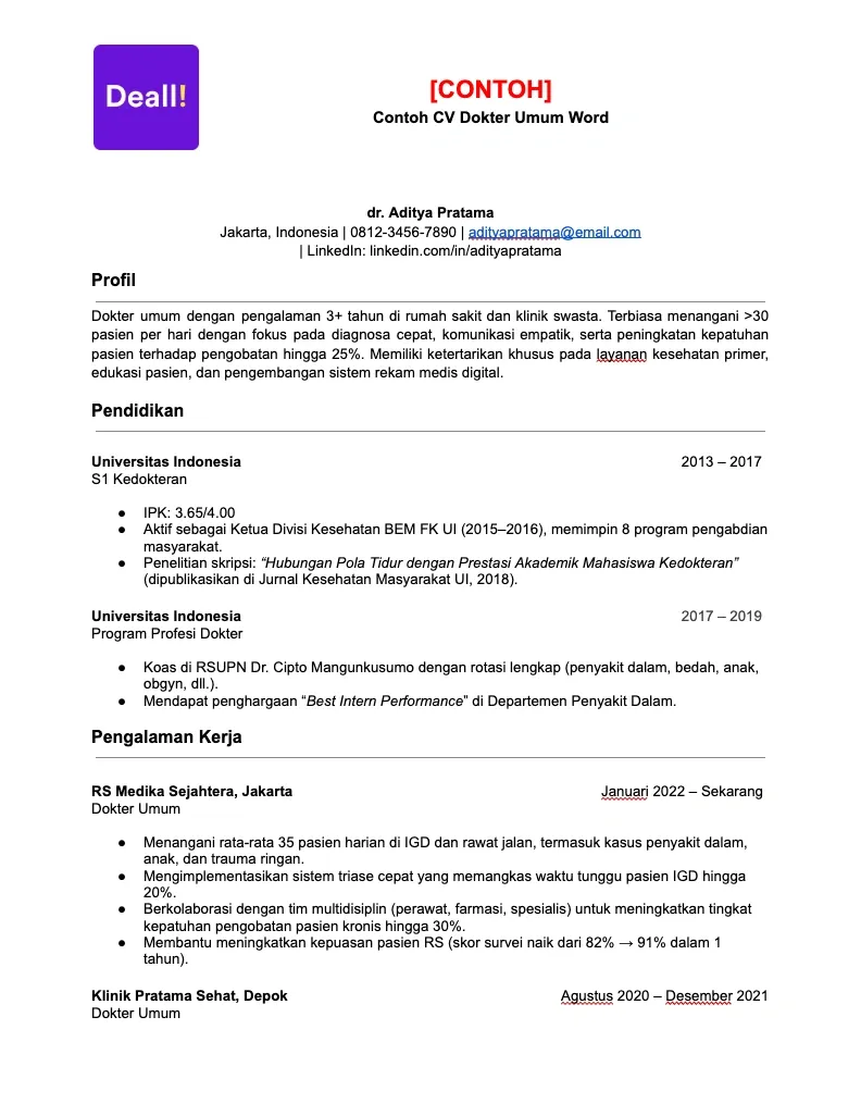 Contoh CV Dokter Umum word.webp