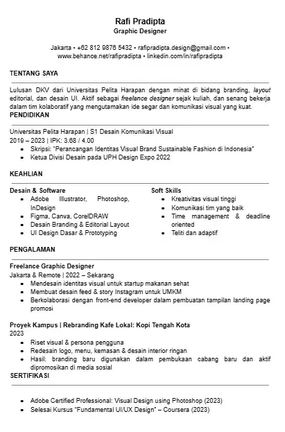 Contoh CV Graphic Designer dalam Bahasa Indonesia.webp
