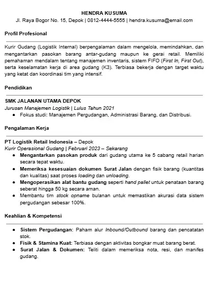 Contoh CV Kurir Gudang.webp