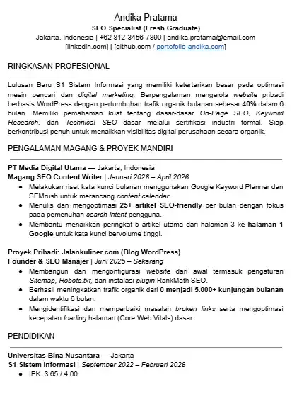 Contoh CV SEO Specialist Fresh Graduate.webp