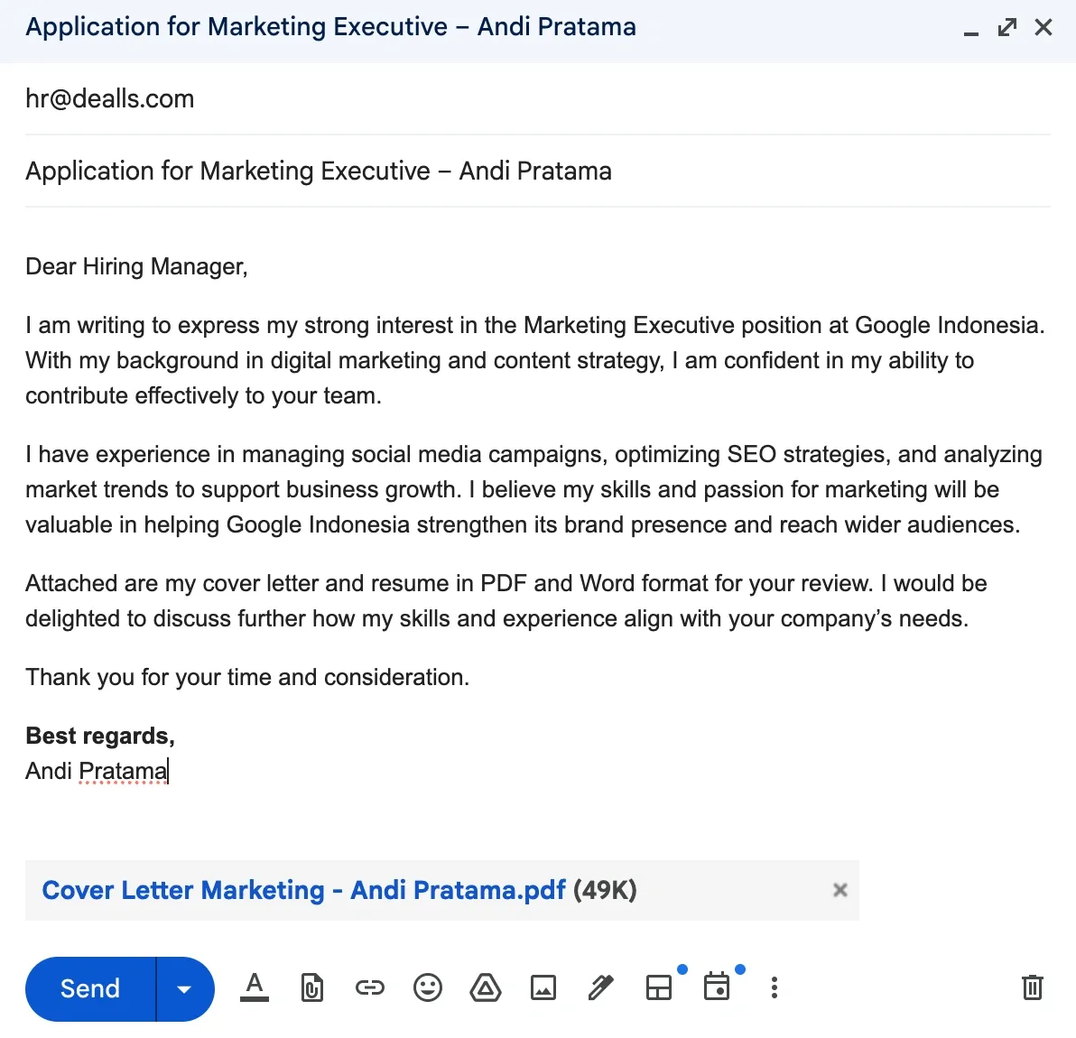 Contoh Cover Letter Bahasa Inggris via Email.webp