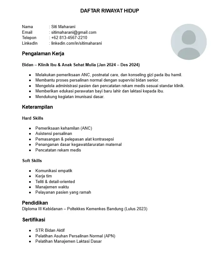 Contoh Daftar Riwayat Hidup Bidan.webp