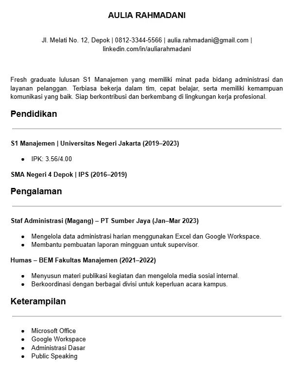 Contoh Daftar Riwayat Hidup Fresh Graduate.webp