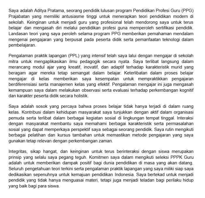 Contoh Deskripsi Diri PPPK Guru Lulusan PPG Prajabatan.webp