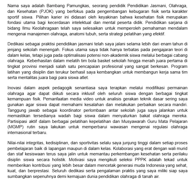 Contoh Deskripsi Diri PPPK Guru PJOK.webp