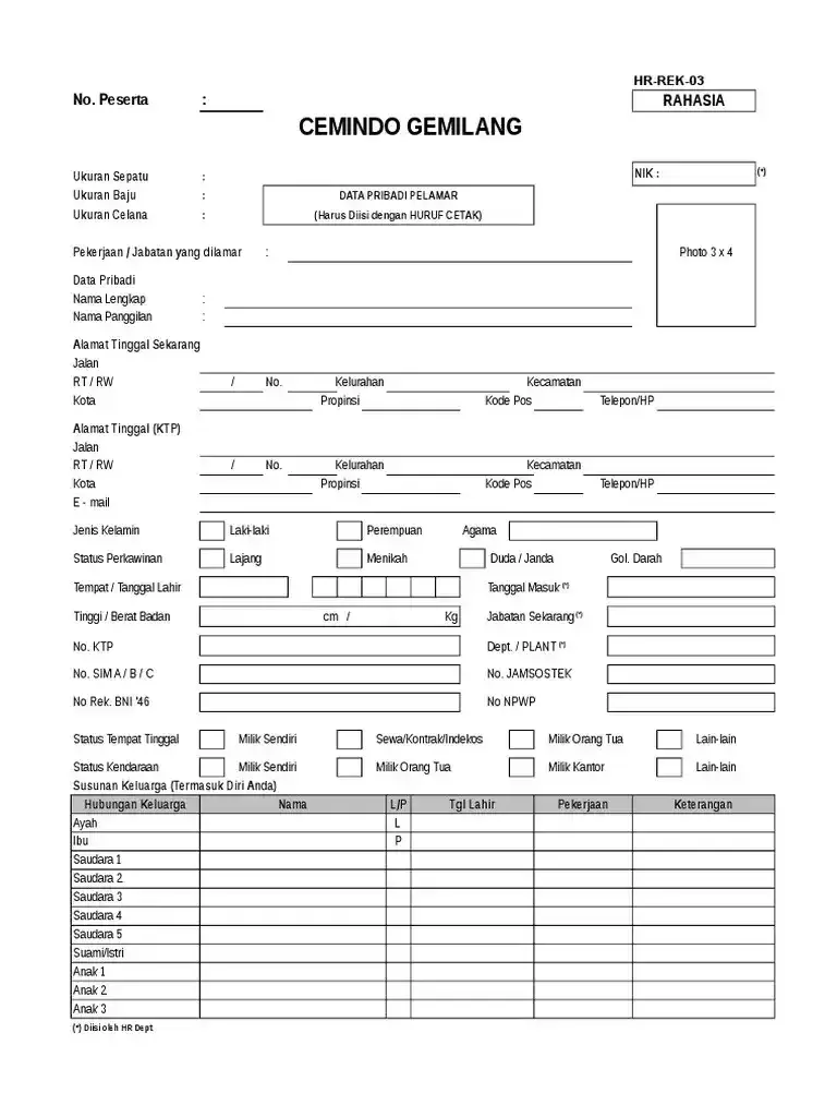 Contoh Form Data Diri Pelamar Khusus Posisi Tertentu.webp
