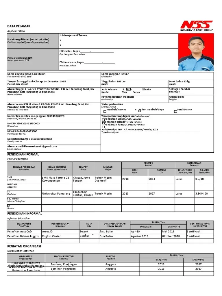Contoh Form Data Diri Pelamar untuk Fresh Graduate.webp