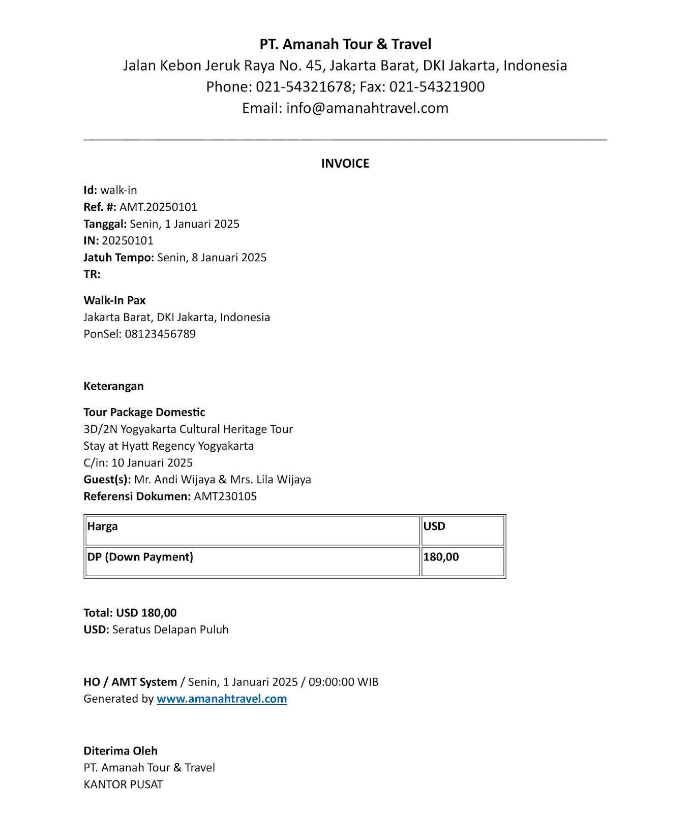 Contoh Invoice Down Payment.webp