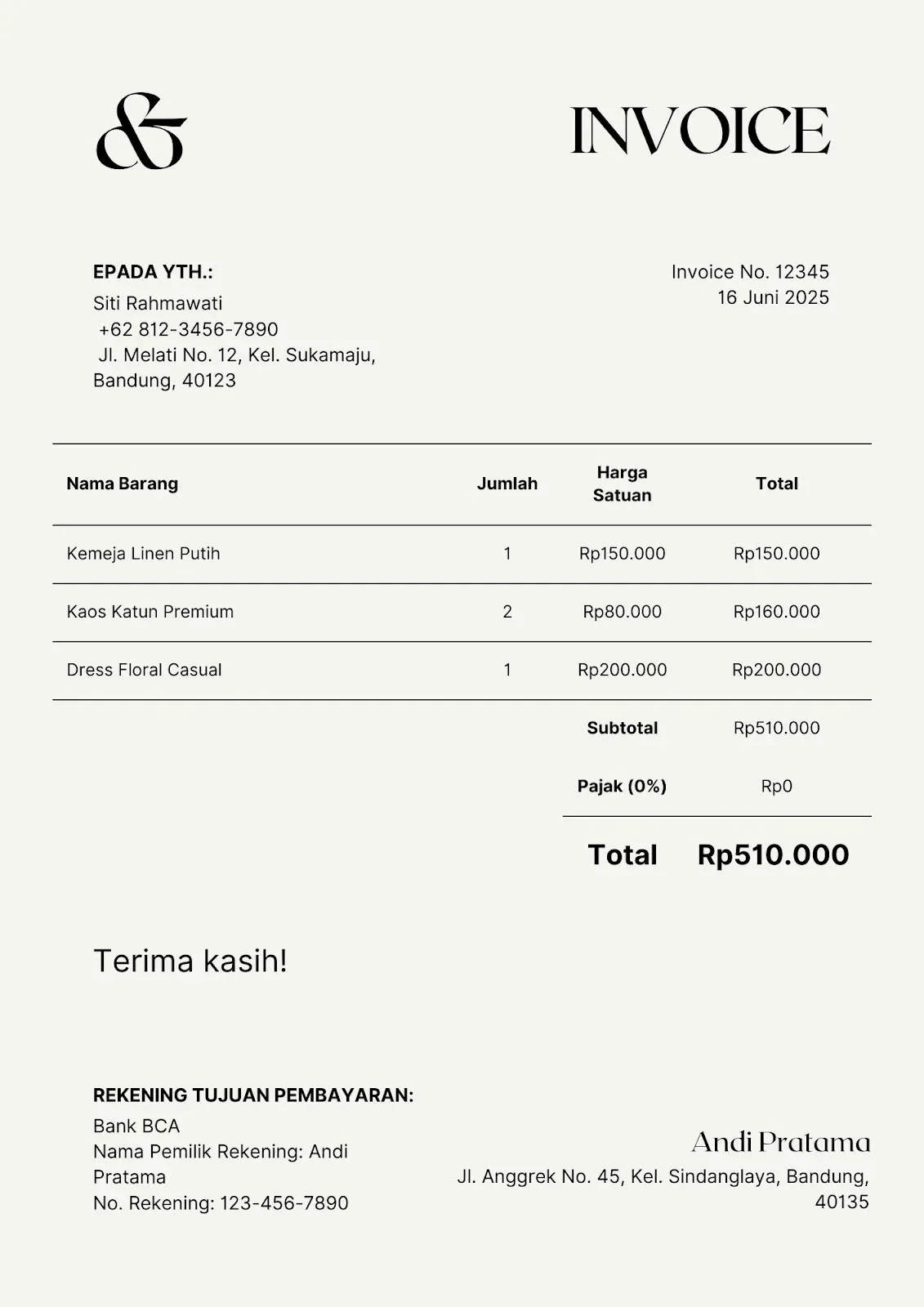 Contoh Invoice Pelunasan.webp