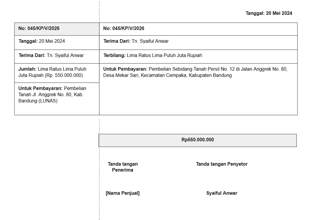 Contoh Kwitansi Pembayaran Tanah.webp