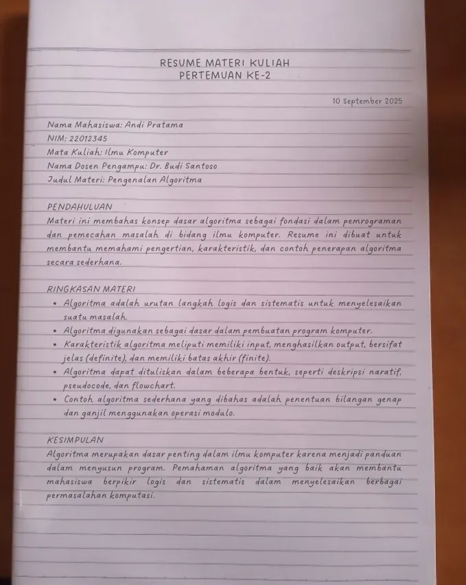 Contoh Materi Kuliah di Kertas Folio.webp