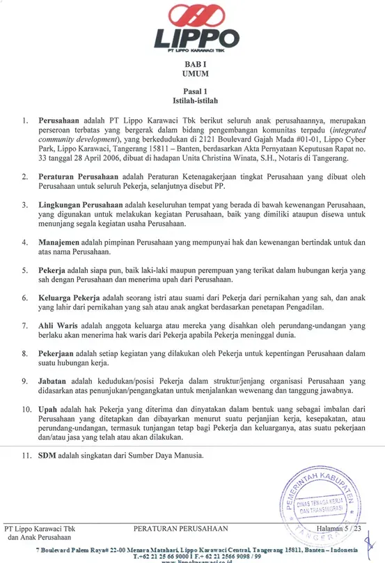Contoh Peraturan Perusahaan Lippo Karawaci.webp