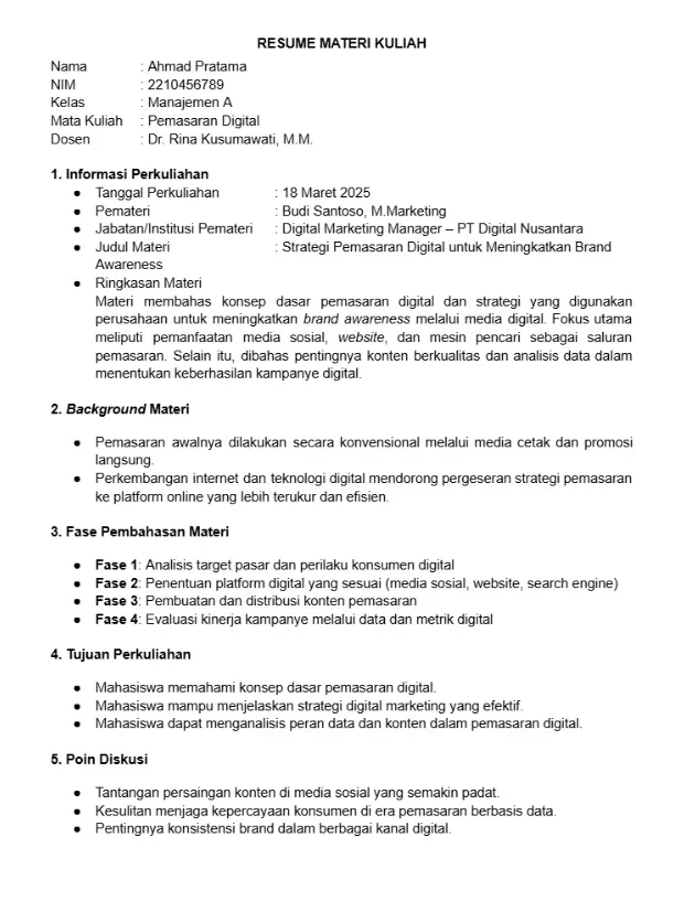 Contoh Resume Materi Kuliah Umum tentang Pemasaran.webp