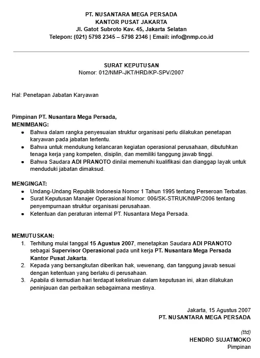Contoh SK Promosi Jabatan Supervisor.webp