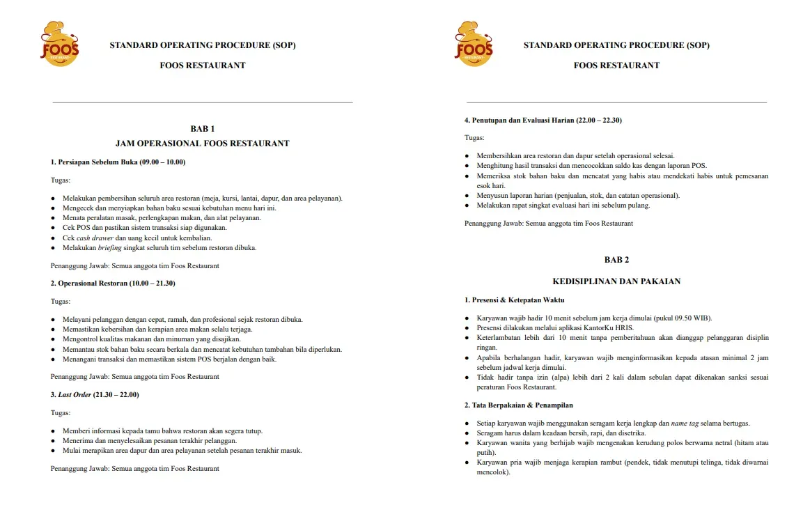 Contoh SOP Restoran Word dan PDF.webp