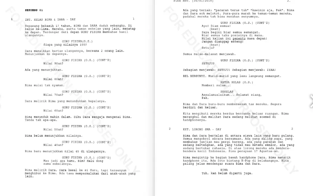 Contoh Skenario Film Dua Garis Biru.webp