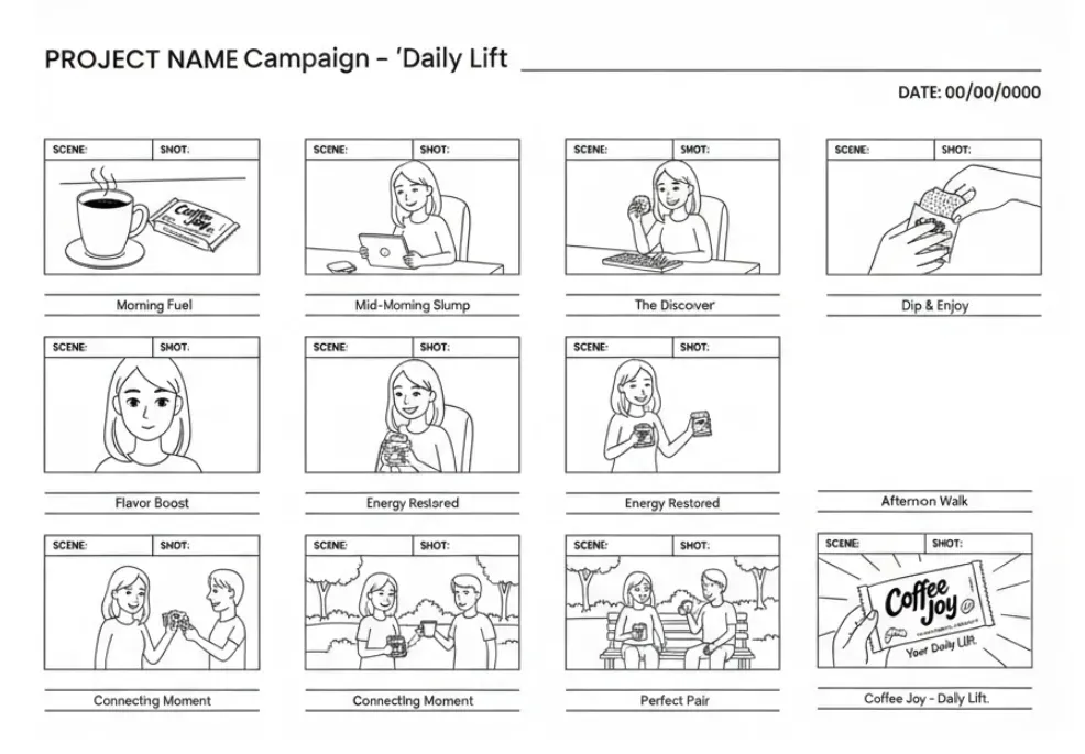 Contoh Storyboard Campaign Brand.webp