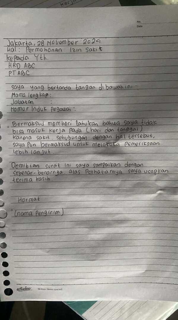 Contoh Surat Izin Tidak Masuk Kerja Tulis Tangan.jpg