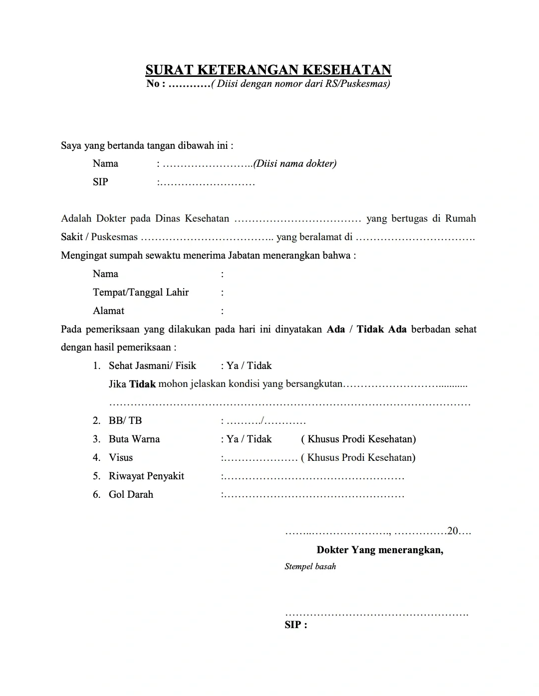 Contoh Surat Keterangan Sehat Format PDF.webp