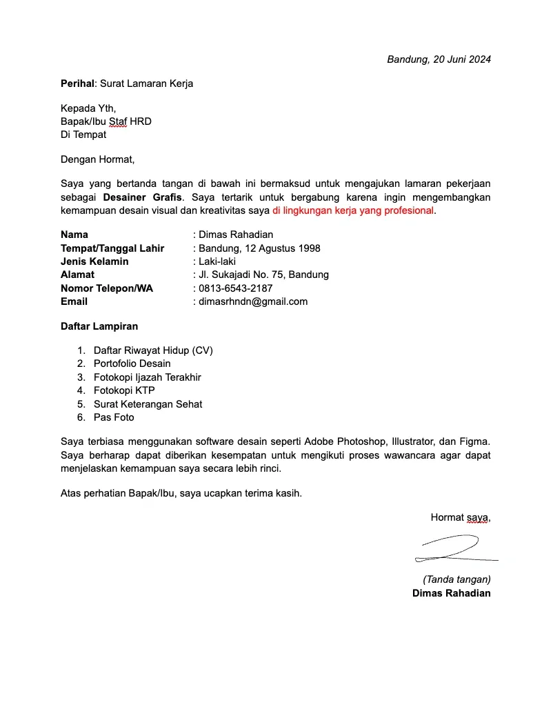 Contoh Surat Lamaran Kerja Tanpa Nama Perusahaan Pdf.webp