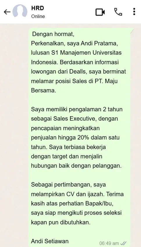 Contoh Surat Lamaran Kerja via WhatsApp.webp