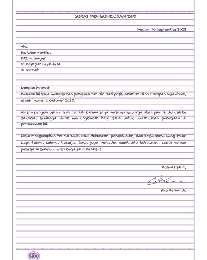 Contoh Surat Pengunduran Diri Tulis Tangan Karena Pindah Domisili Jauh 10.png
