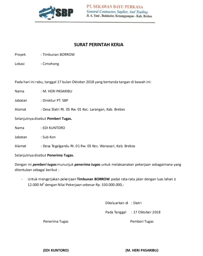 Contoh Surat Perintah Kerja Penimbunan Lahan.webp