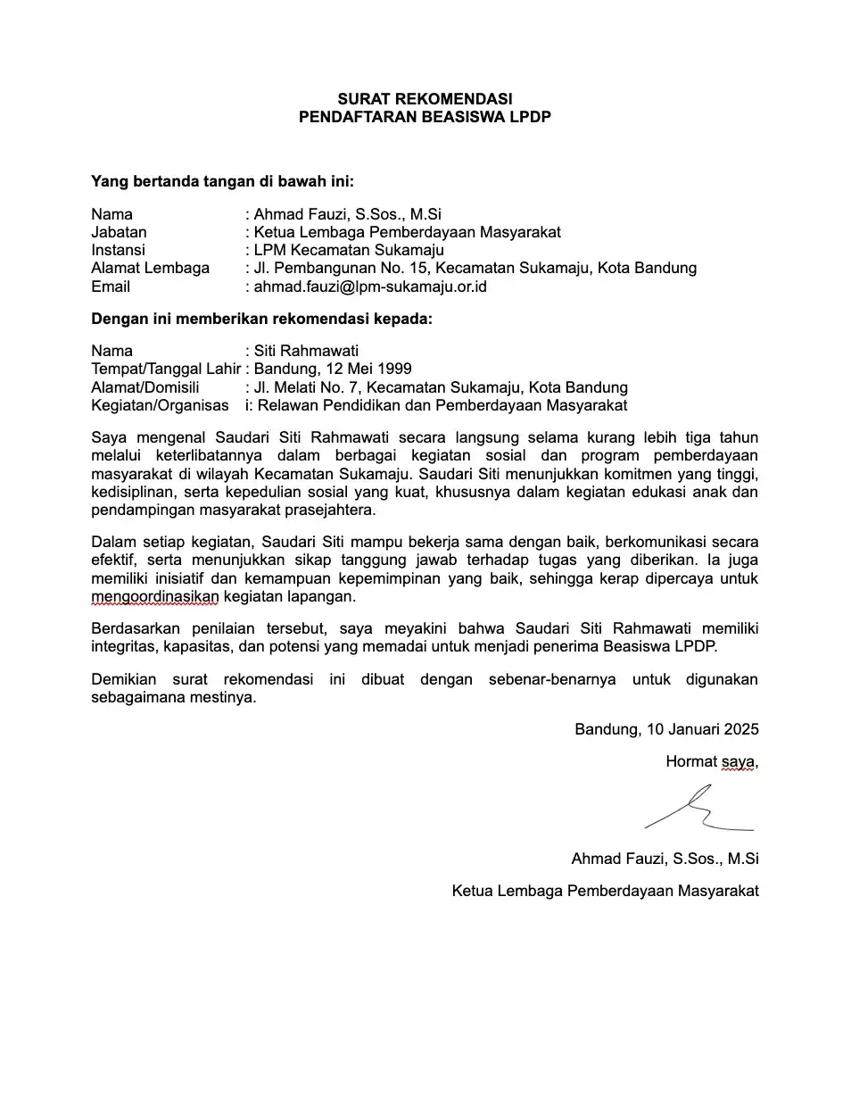 Contoh Surat Rekomendasi LPDP dari Tokoh Masyarakat.webp