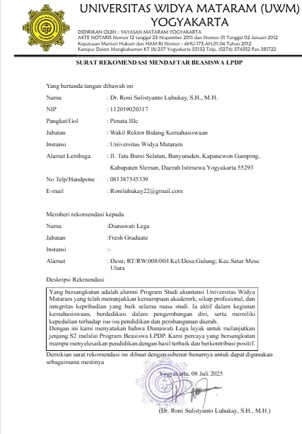 Contoh Surat Rekomendasi LPDP untuk Fresh Graduate.webp