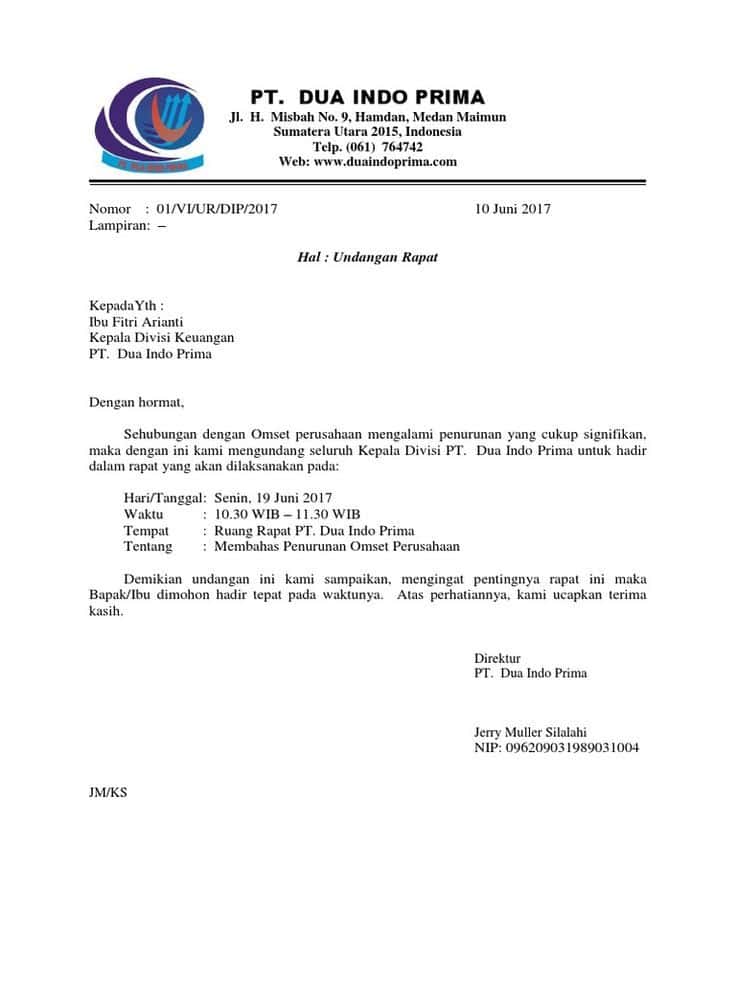 Contoh Surat Undangan Rapat Perusahaan 6.jpg