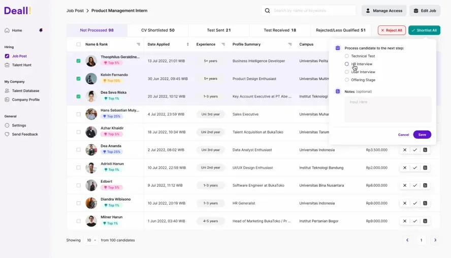 Dashboard Rekrutmen Dealls.webp
