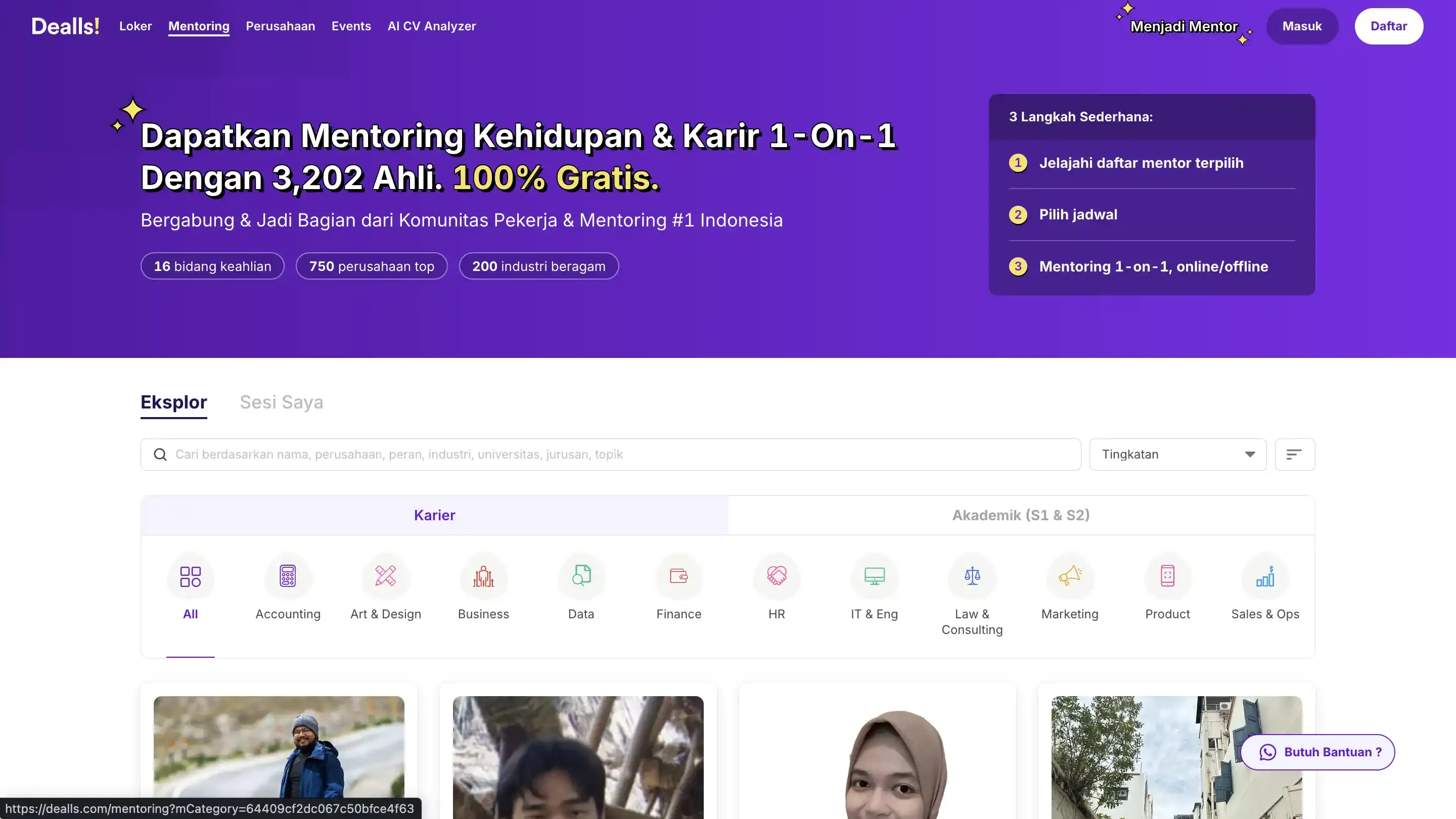 Web Cari Kerja - Dealls Mentoring