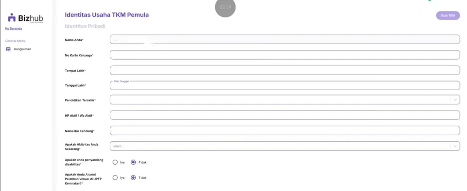 Formulir Identitas Pribadi  Sumber Youtube Tongbos.webp