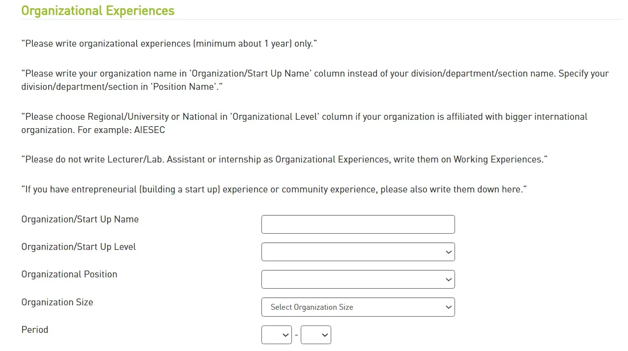 Formulir Pengalaman Organisasi Management Trainee Nutrifood.webp