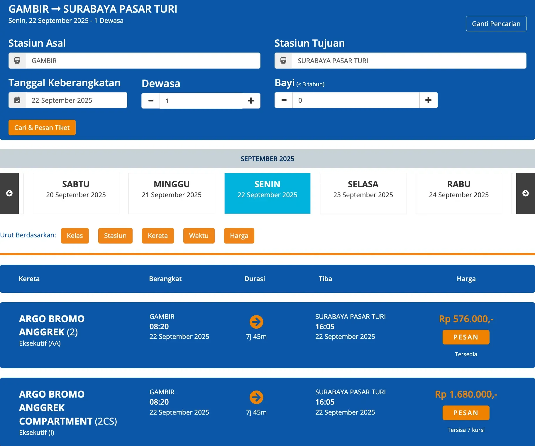 Harga Tiket KA Argo Bromo Anggrek 2025.webp