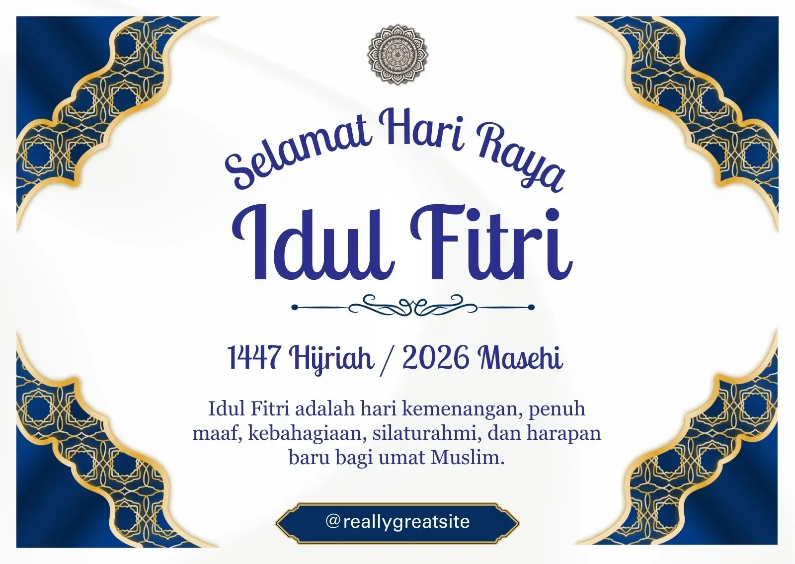 Kartu Ucapan Idul Fitri dengan Desain Geometris.webp