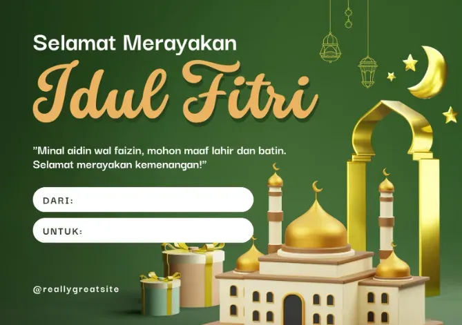 35 Kartu Ucapan Idul Fitri 2026 untuk Hampers, Teman, & Keluarga