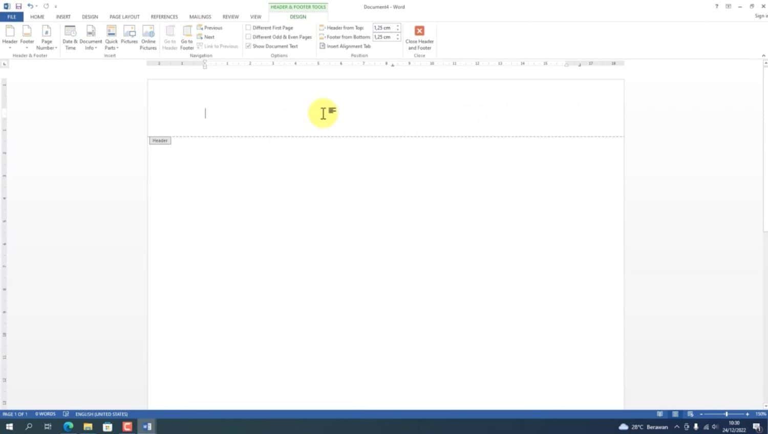 Memasukan header I Sumber: Youtube (Felly Tutorial)