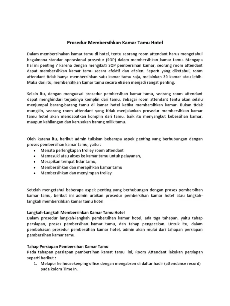 SOP Membersihkan Kamar Tamu Hotel.webp