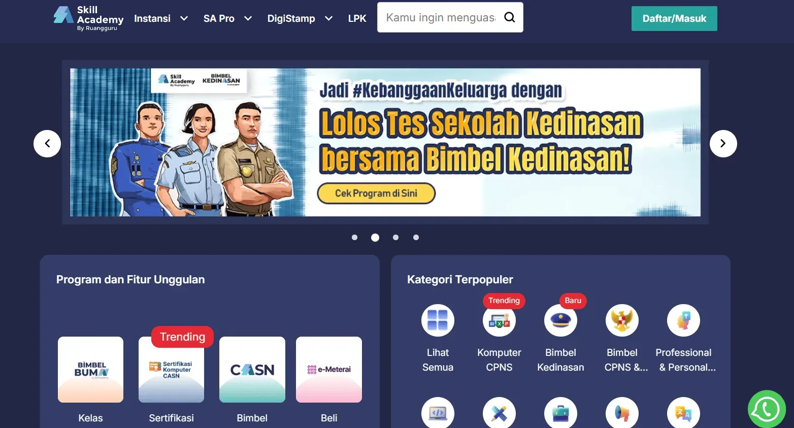 homepage skill academy
